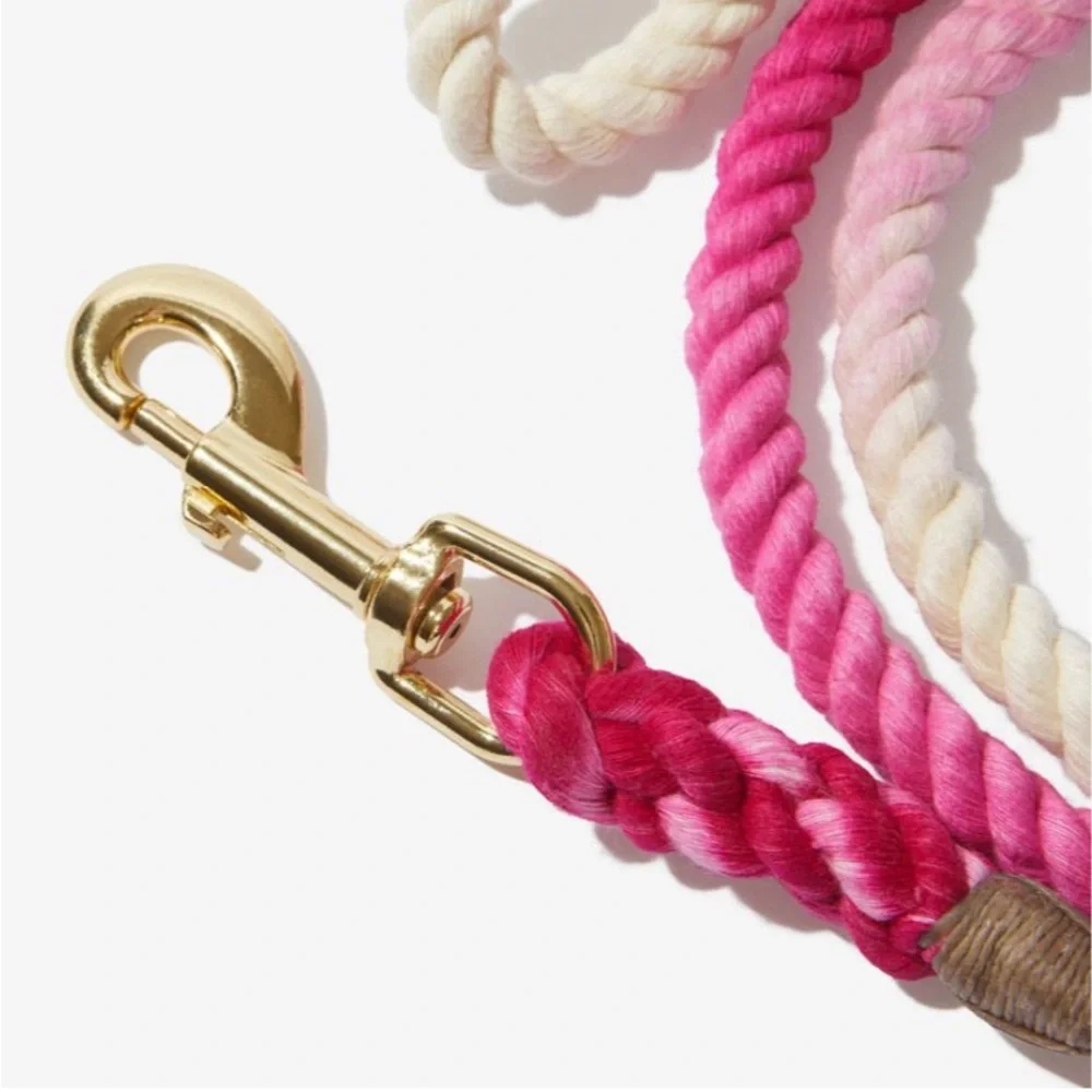 Found My Animal Hand-dyed Rope Leash in Pink